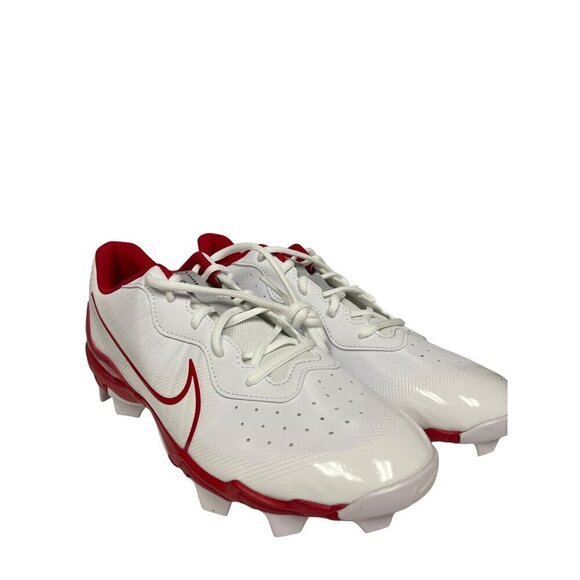 NEW! Nike Alpha Huarache 4 Keystone White Red Baseball Cleat Men's Size 10.5 - Picture 4 of 10